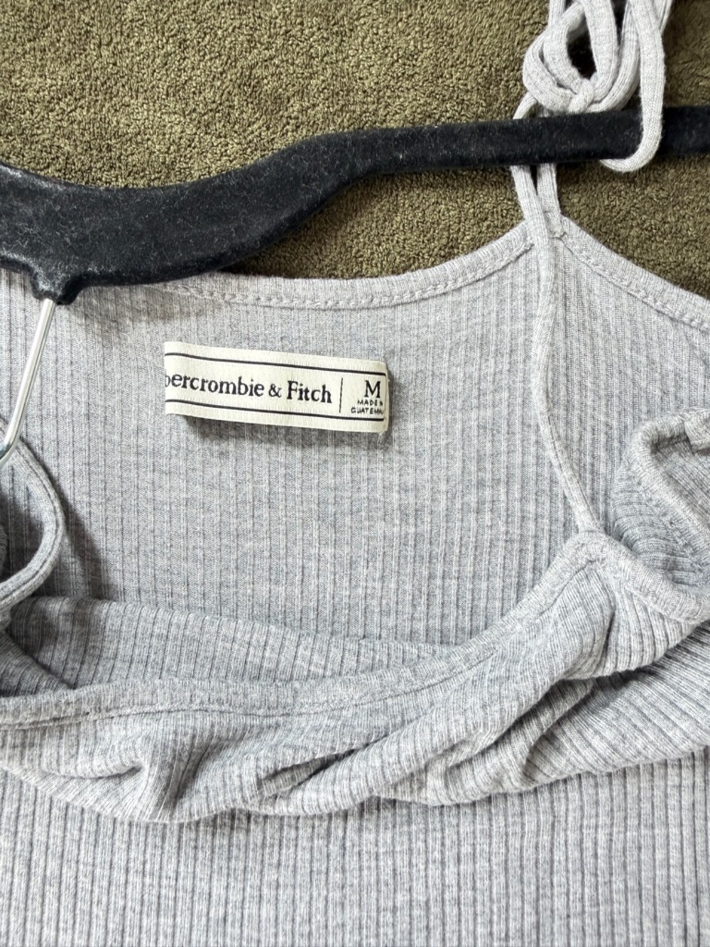 Abercrombie & Fitch Ribbed One-Piece Bodysuit in Light Gray - Picture 5 of 5